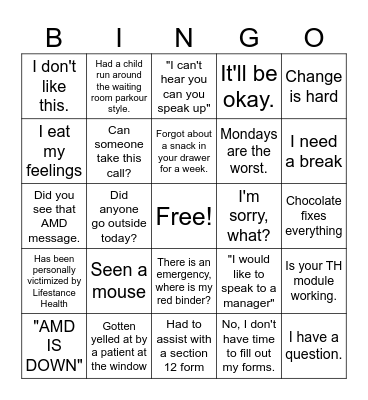 LIFESTANCE Bingo Card