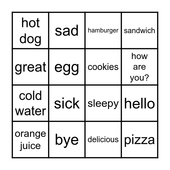 BINGO Card