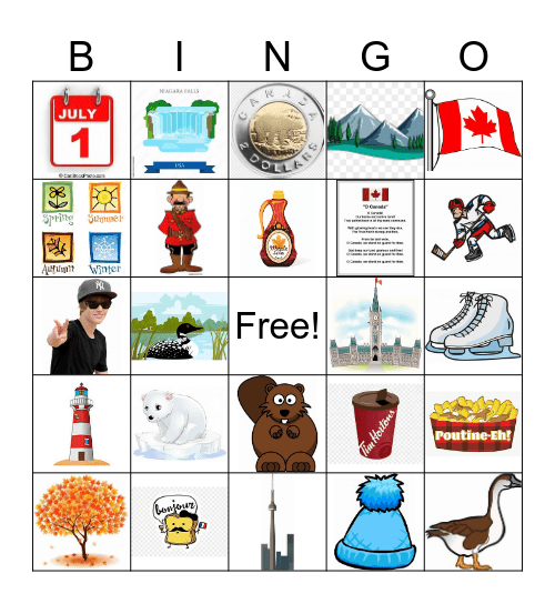 Canada Bingo Card