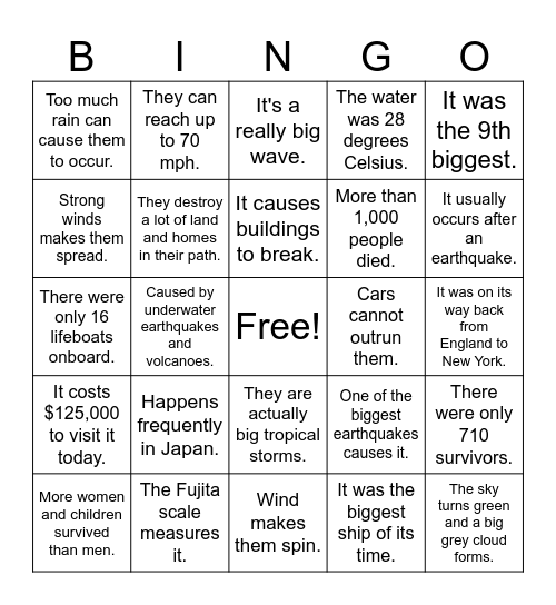 Bingo Card