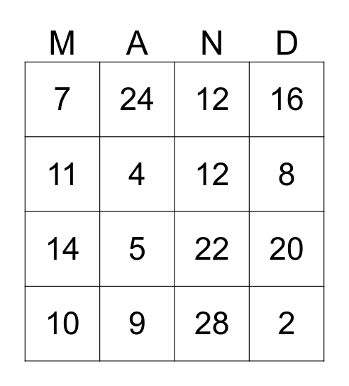 KANTAR IBOPE Bingo Card