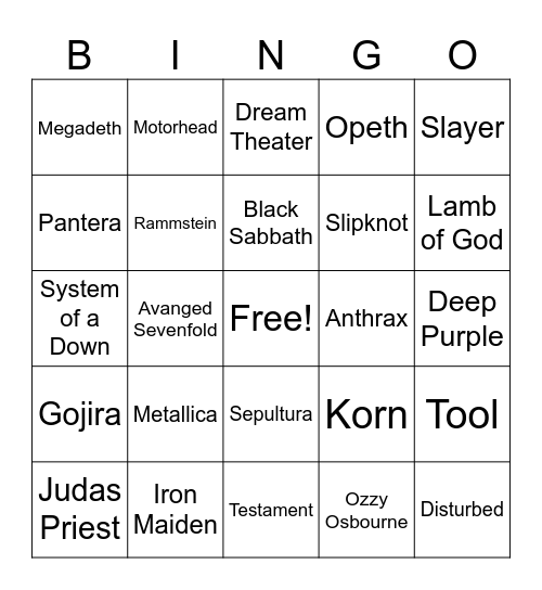 bingo Card