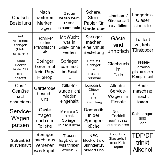 2. Offizieller Mojo-Bingoabend Bingo Card