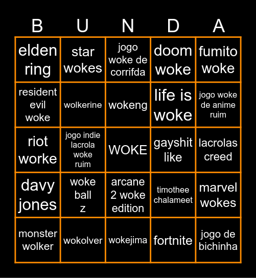 SUMMER woke FEST Bingo Card