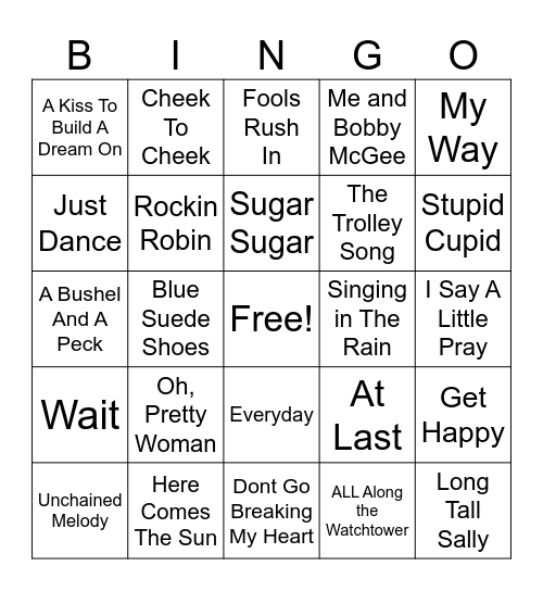 BINGO 5 Bingo Card