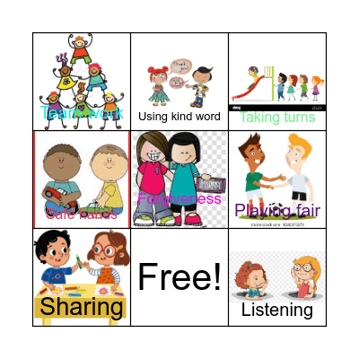 Friendship Bingo Card