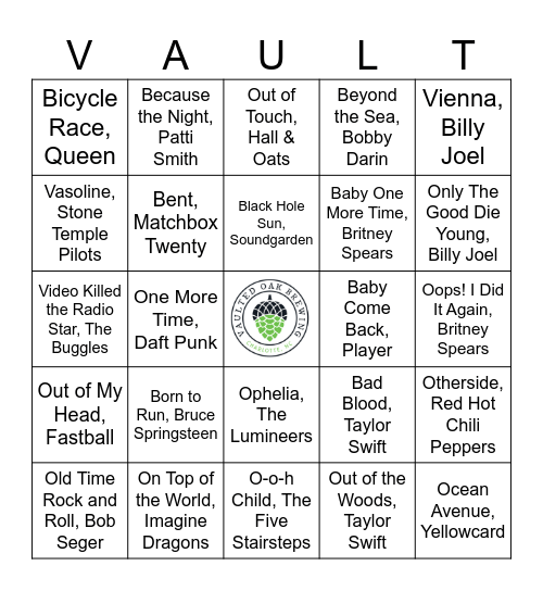"VOB"ingo Bingo Card