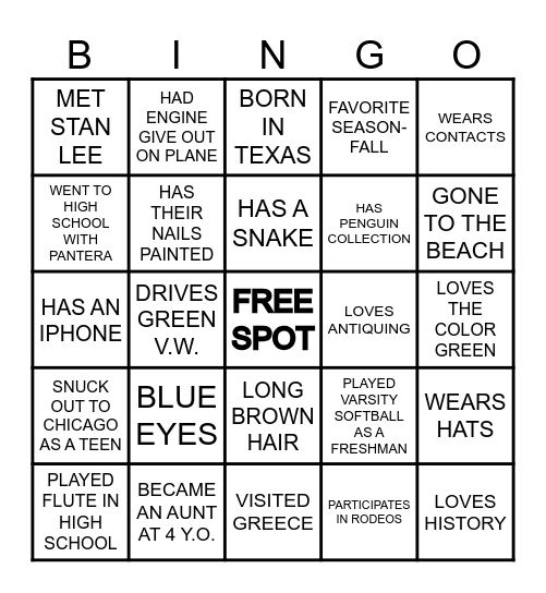 DO YOU KNOW? Bingo Card
