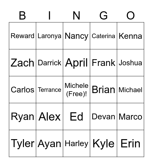 IG Bingo Card