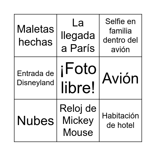 Bingo de fotos 1 Bingo Card