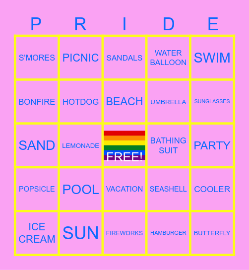 SUMMER BINGO Card