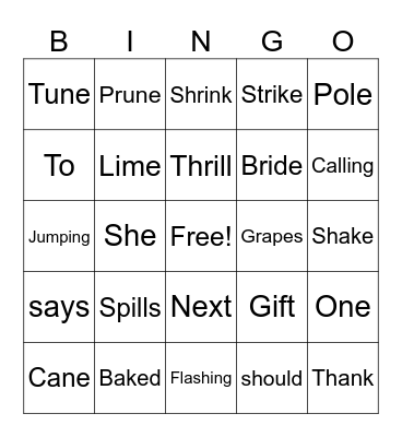 Fundations Bingo Card