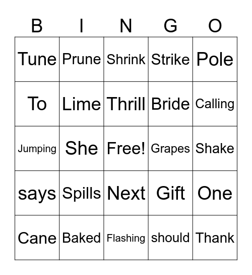 Fundations Bingo Card