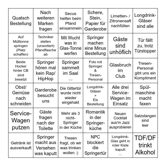 2. Offizieller Mojo-Bingoabend Bingo Card