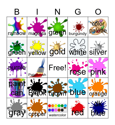 Color Bingo Card