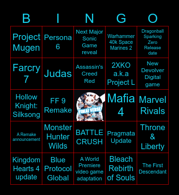 Yokai Verse Summer Game Fest 2024 Bingo Card