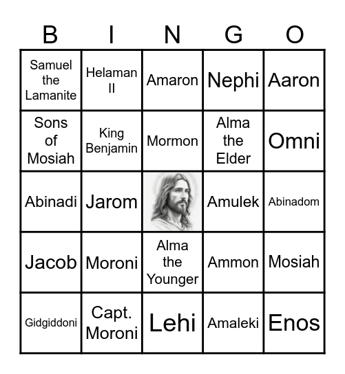 Book of Mormon Bingo Card