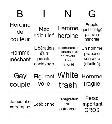 Star woke Bingo Card