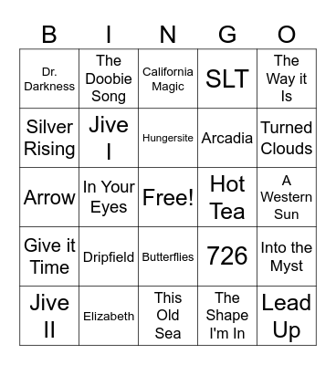 Summer Tour '24 Round 2 Bingo Card