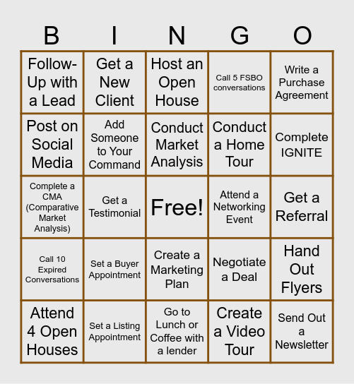 PC Bingo Card Bingo Card