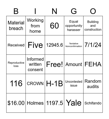 Retreat 2024 Bingo Card