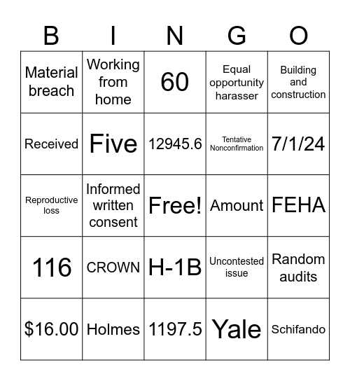 Retreat 2024 Bingo Card