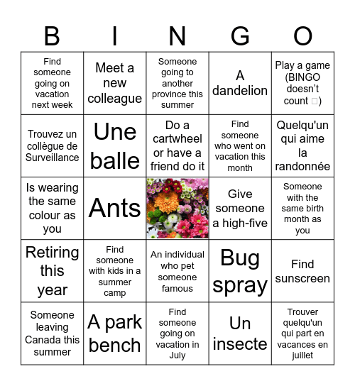 NPSW BINGO de la SNFP Bingo Card