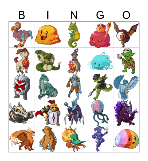 Monster Sanctuary Random Bingo Card