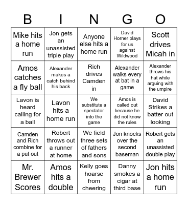 Arm Cannons of Dort Bingo Card