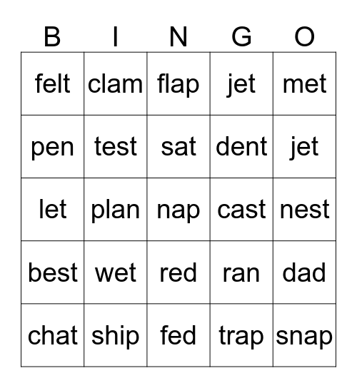 BINGO Card