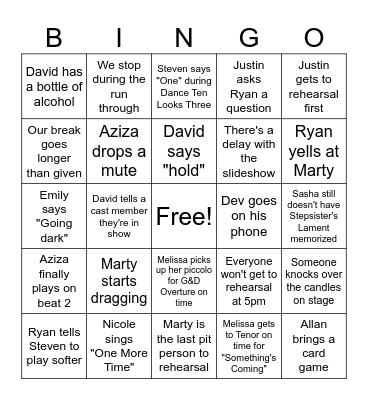 Pit Bingo 2024 Bingo Card