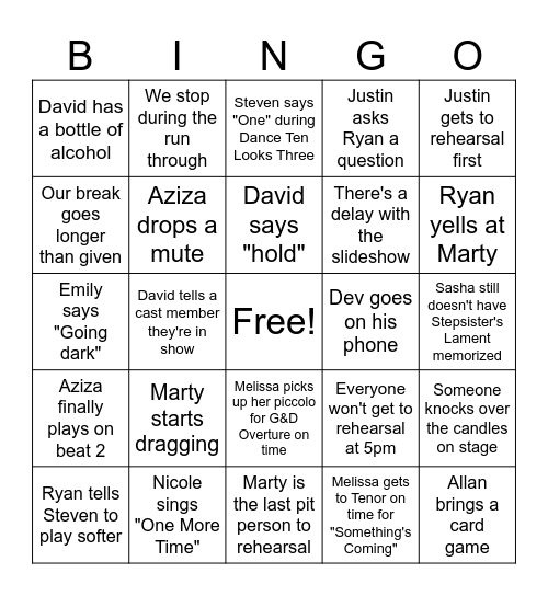 Pit Bingo 2024 Bingo Card