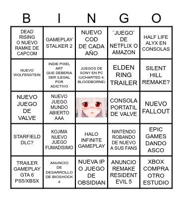 E3/SUMMER GAME FEST Bingo Card