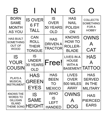 LOONEY BEACH REUNION 2016 Bingo Card