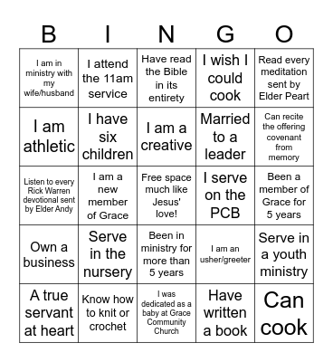 We are family Bingo Card