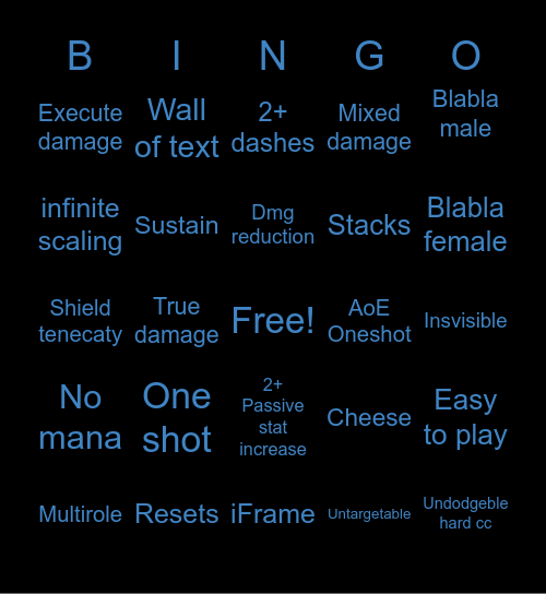 Aurora die nudde Bingo Card