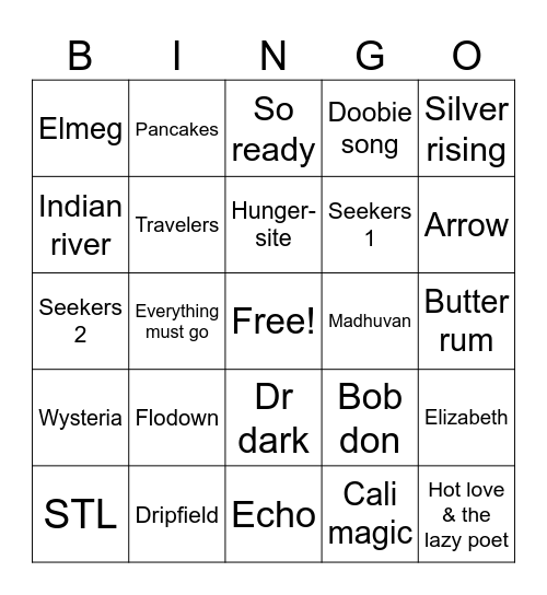 Summer goose R2 Bingo Card