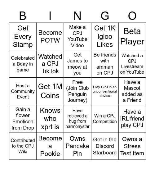 CPJ Bingo Card