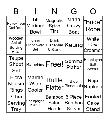 Congratulations Kristen! Bingo Card