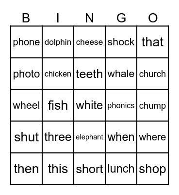 The H Brothers Bingo Card