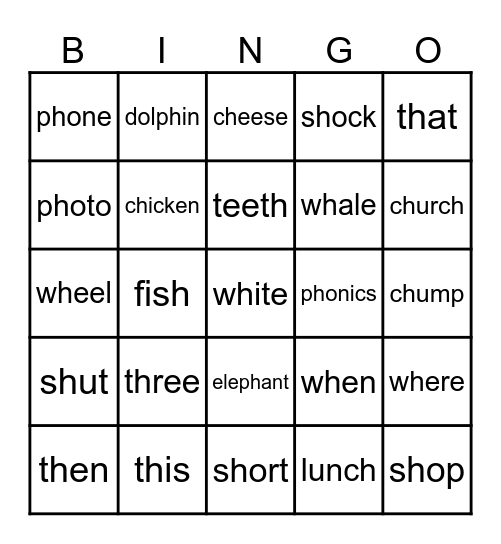 The H Brothers Bingo Card