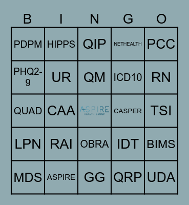 WE'LL  MISS YOU ANDREA! Bingo Card