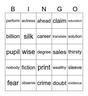 谷爸 Learning G7 Bingo Card