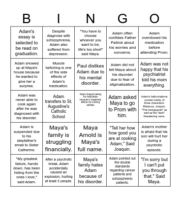Words on Bathroom Walls Bingo Card