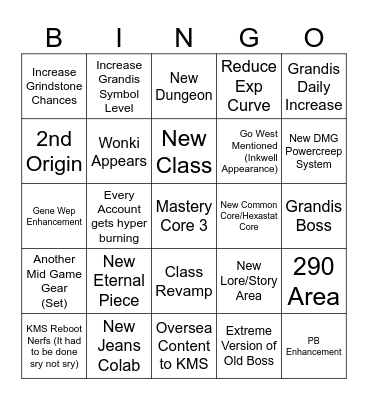 Maple Summer 2024 Bingo Card