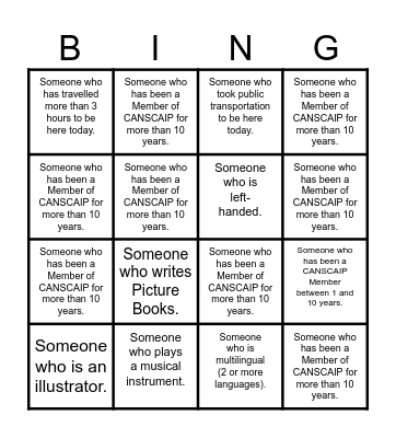 Mingle Bingo Card