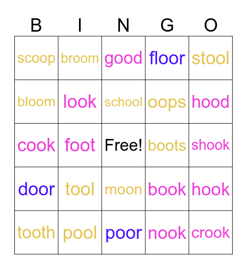 oo 三個音 Bingo Card