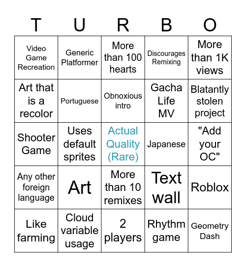 Scratch Recent Tab Bingo Card