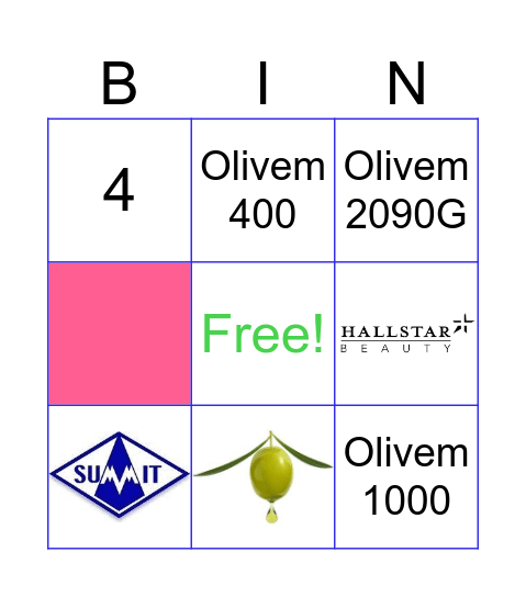 Miracle Olive Bingo Card