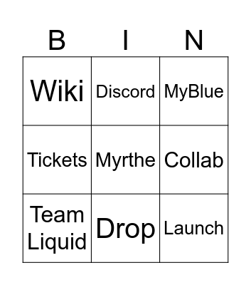 Product Bingo Card